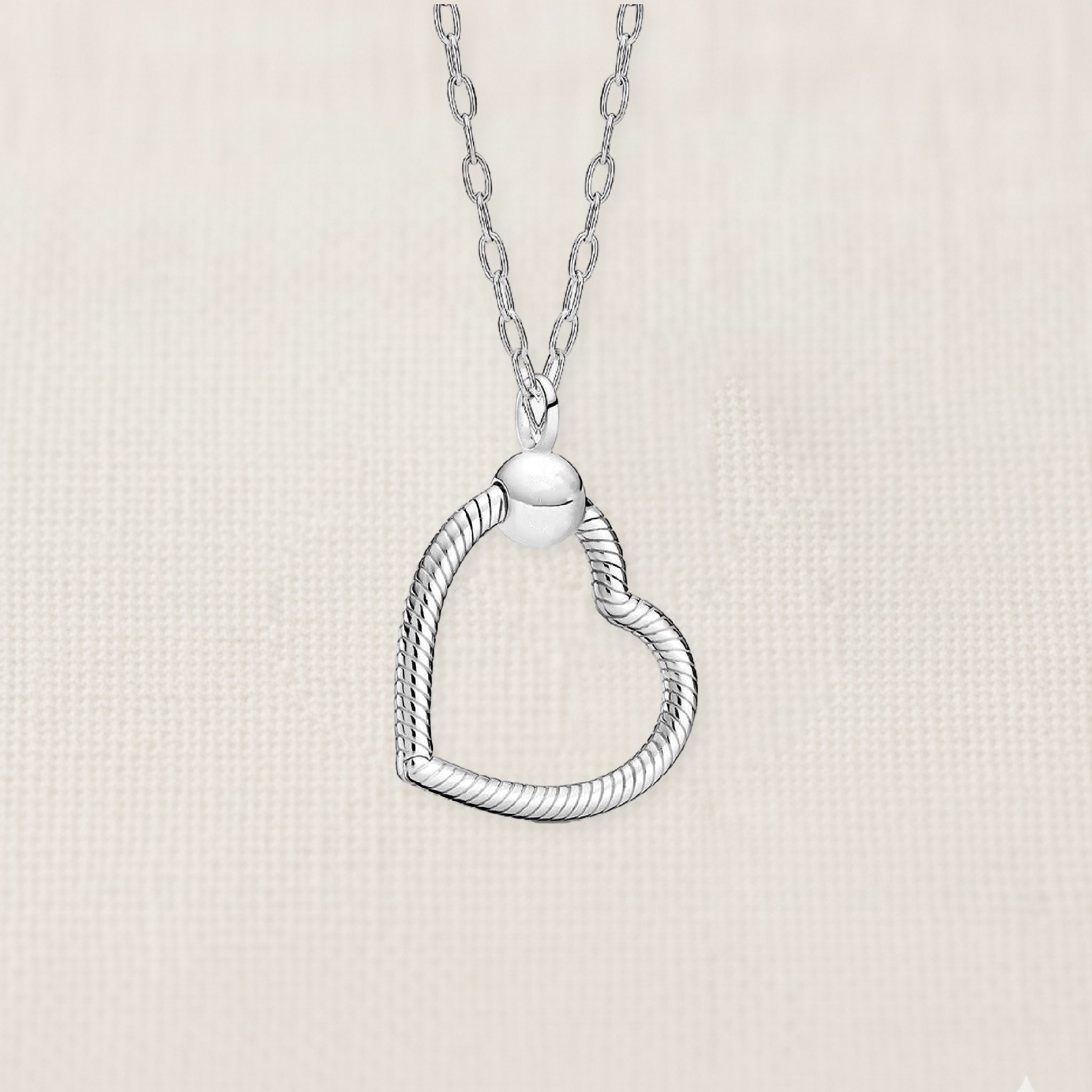 Bezelle HeartLink sterling silver charm necklace