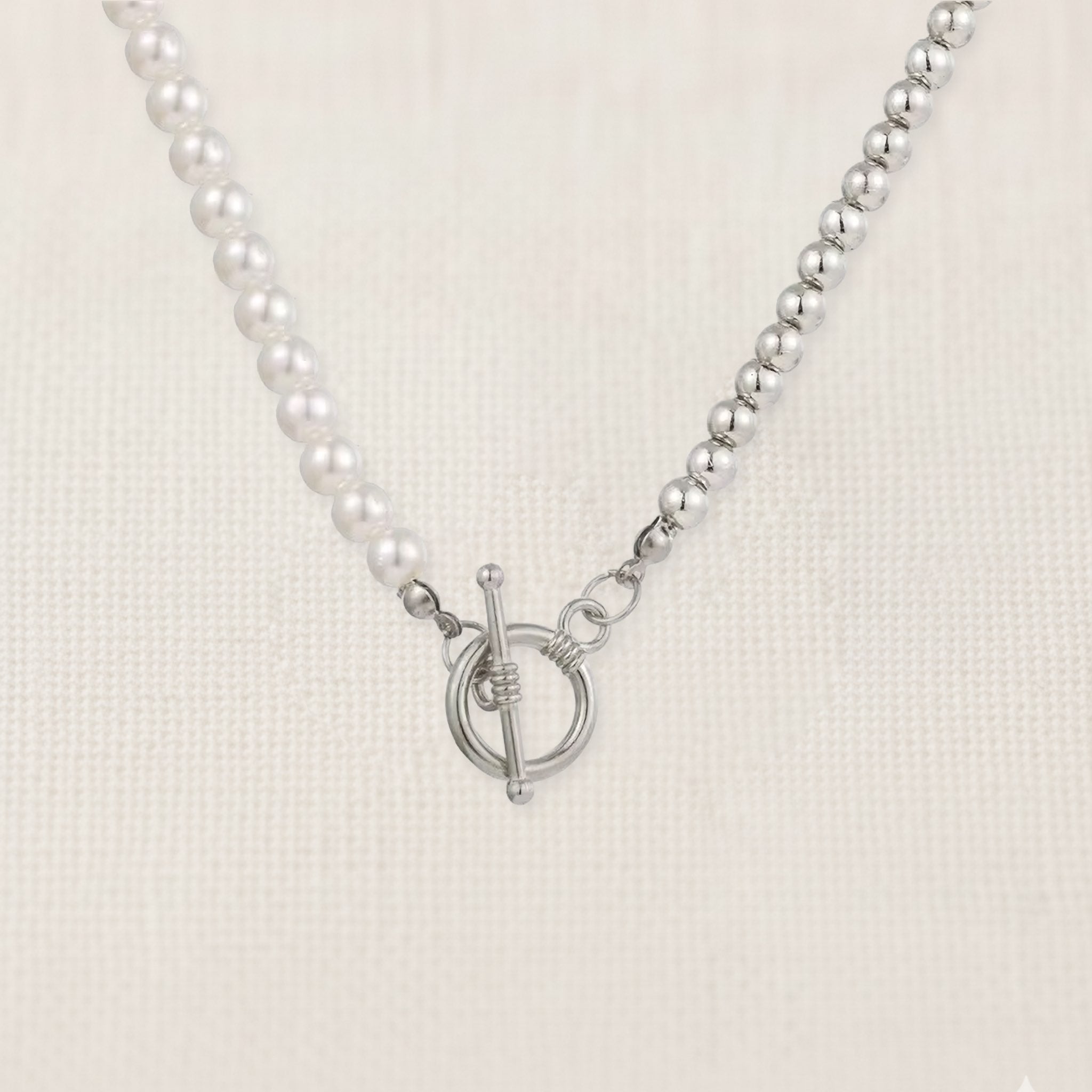 Bezelle Stardust Beaded sterling silver charm chain necklace